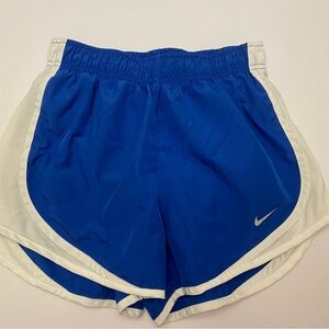 Nike Women's Athletic Shorts in Blue and White